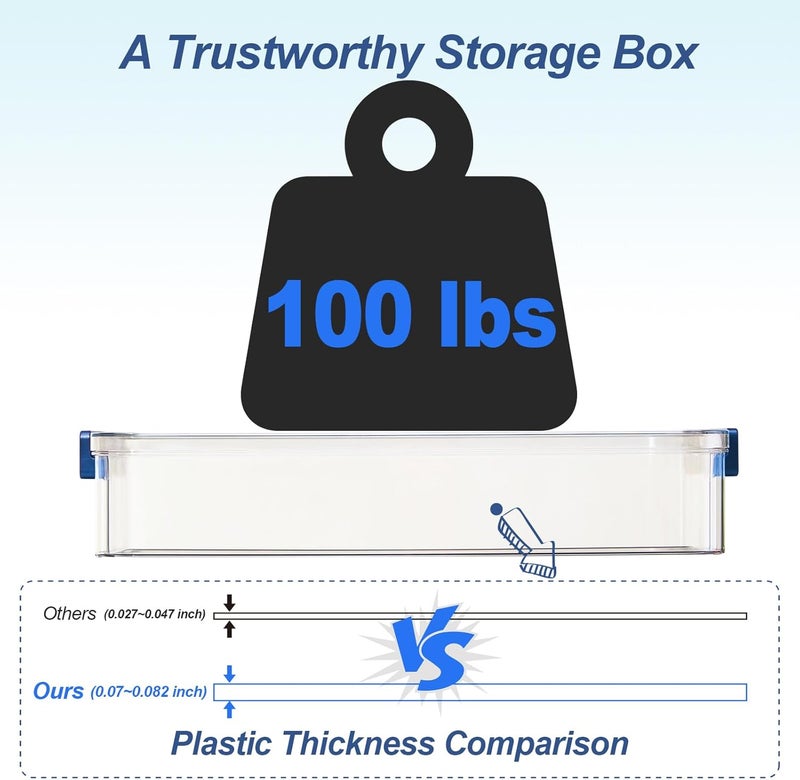 CATOOMUU 2 Pcs 5.5qt 9 x 13 Plastic Portable Project Case With Snap-Tight Latch Clear Stackable Storage Box With Lids Organizer Container For A4 File Photo Documents Scrapbook Craft Art Supplies - Image 2